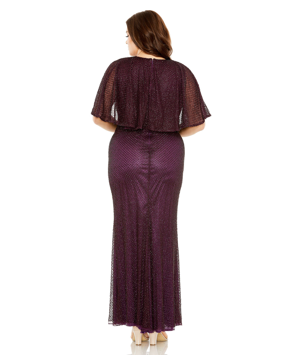 Mac Duggal 5948 Plus Size Sequins Long Fitted Formal Dress