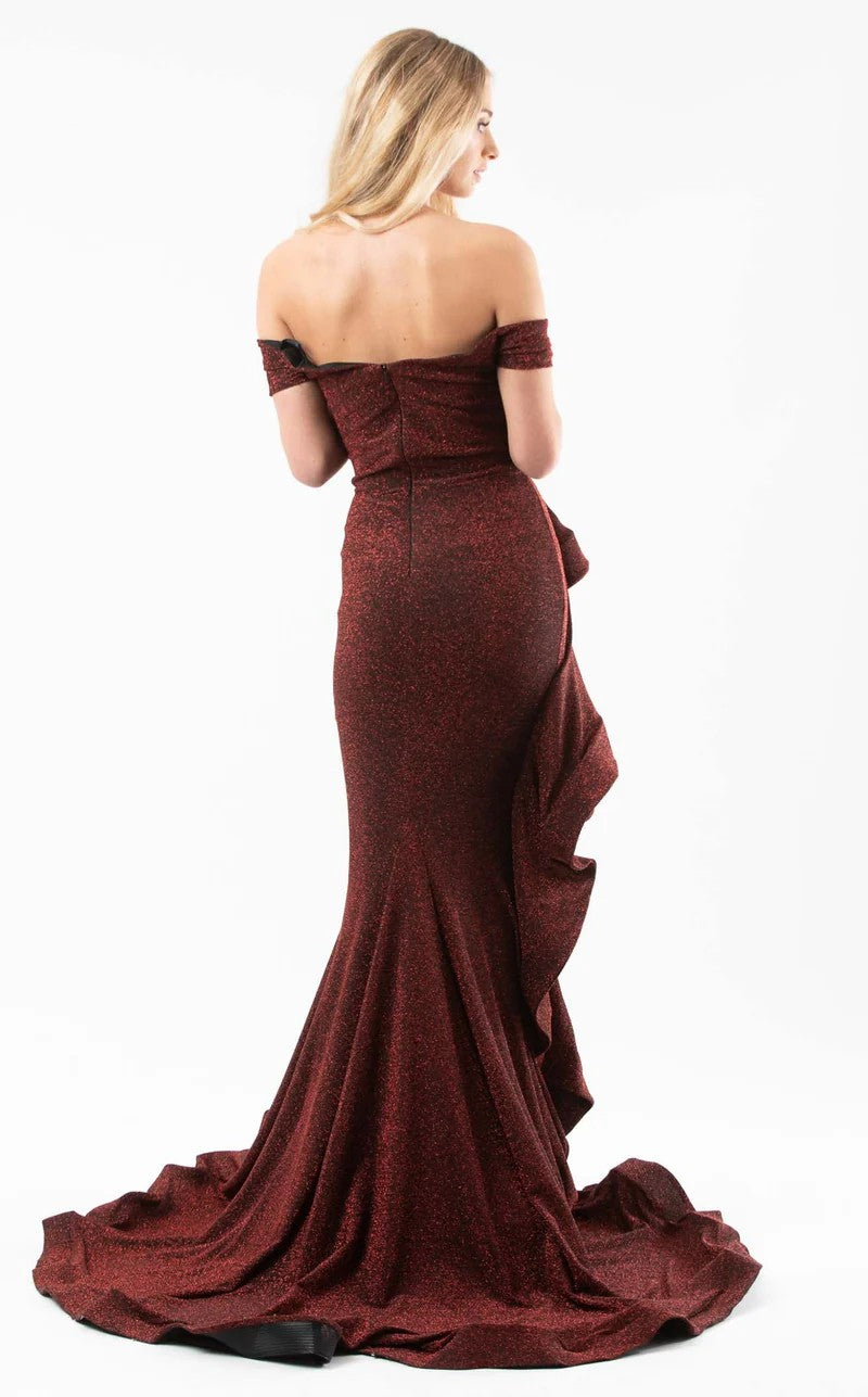 Jessica Angel 597 Ruffle Long Formal Evening Prom Dress