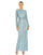 Mac Duggal 5981 Long Sleeve Crystal Fringe Column Dress