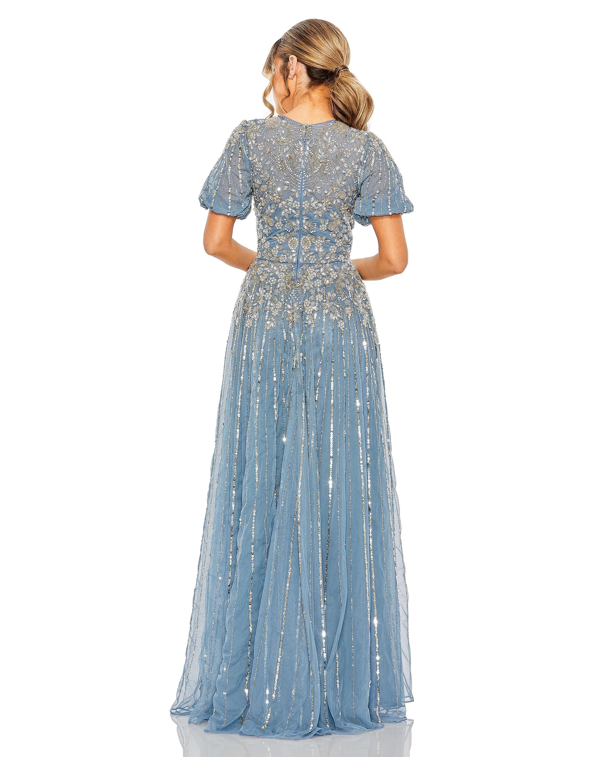 Mac Duggal 5991 Glitter Long A Line Formal Gown