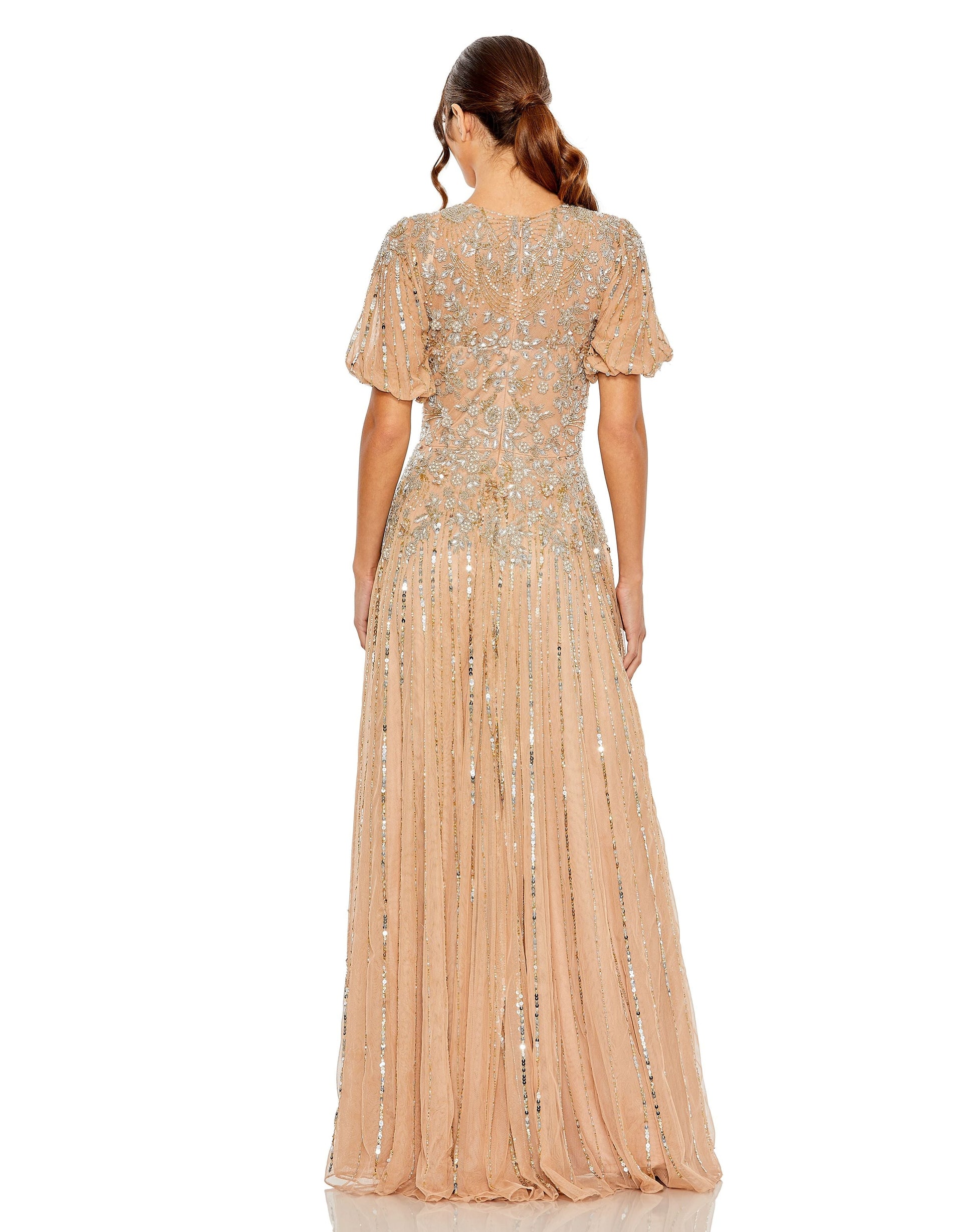 Mac Duggal 5991 Glitter Long A Line Formal Gown