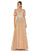 Formal Dresses Glitter Long A Line Formal Gown Taupe