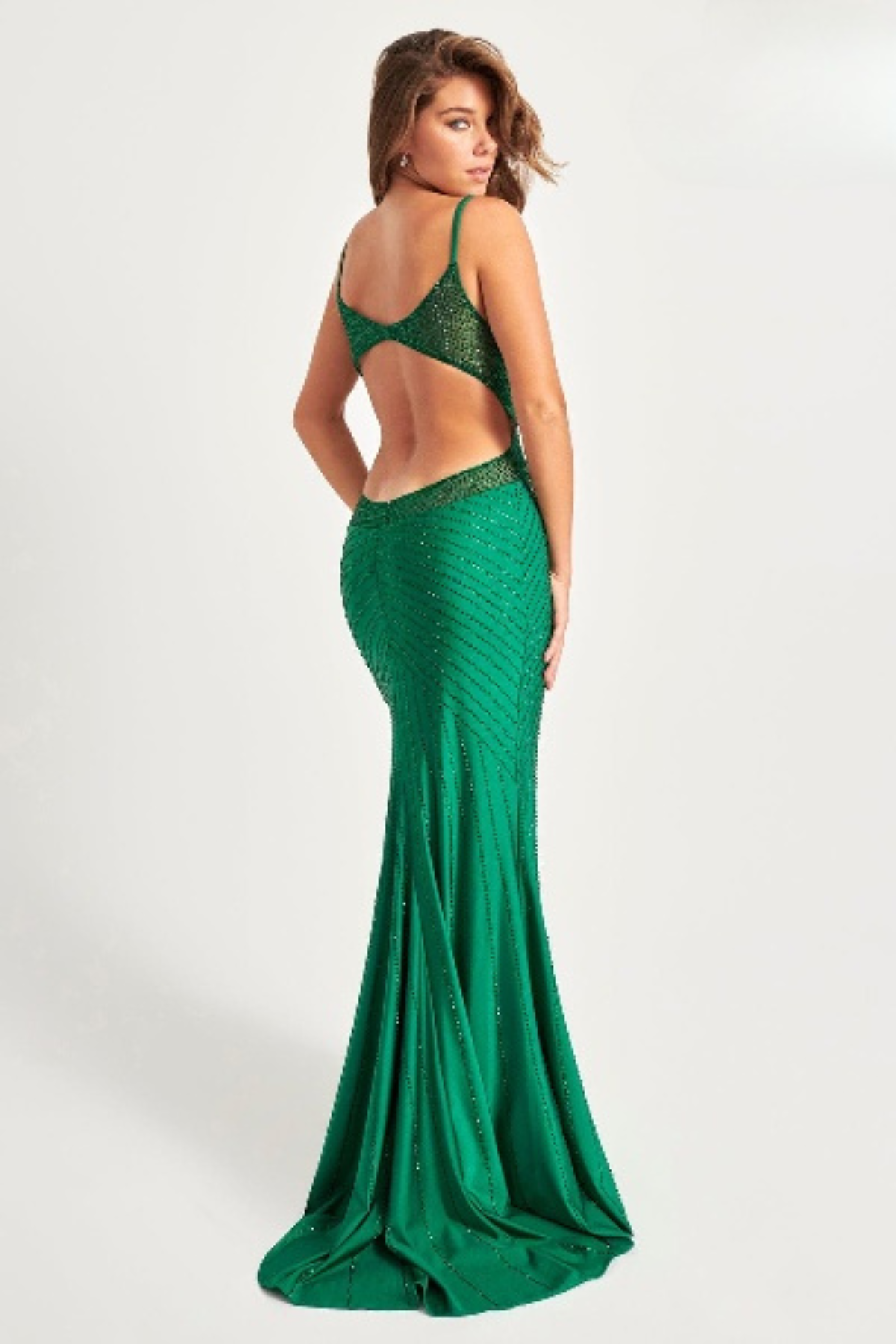 Prom Dresses Mermaid Long Pattern Formal Prom Dress  Dark Emerald