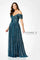 Formal Dresses Glitter Long Formal Pleated Evening Dress Teal/Steel