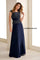 Mother of the Bride Dresses Long Mother of the Bride Beaded Formal Dress Navy Blue