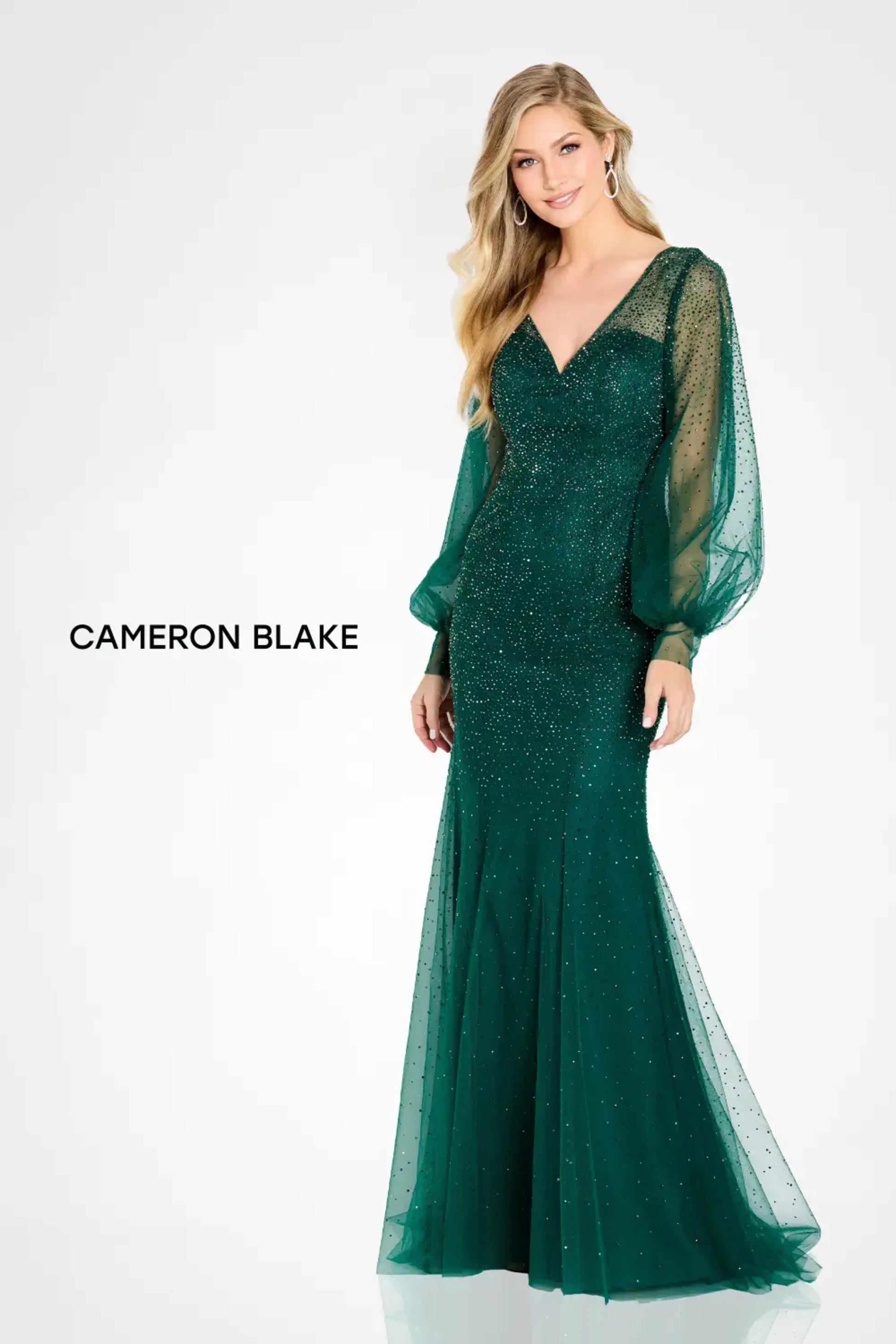 Cameron Blake CB754 Glitter Long Formal Mother of the Bride Dress