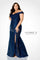 Formal Dresses Long Formal Lace Overskirt Evening Dress Navy Blue