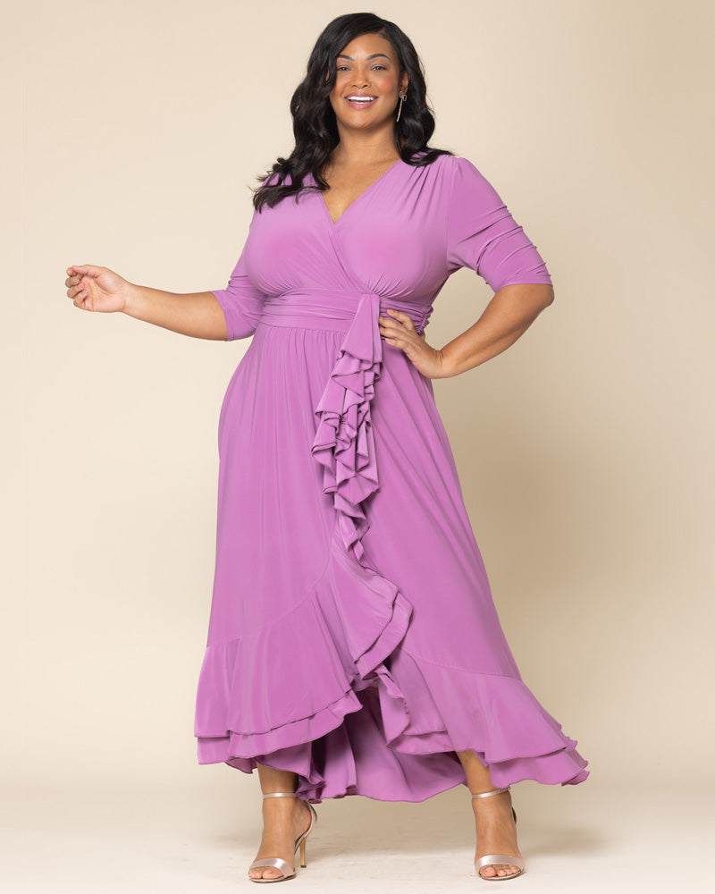 Plus Size Dresses Cocktail Ruffle High Low Plus Size Dress Kiyonna 11242213 Lilac