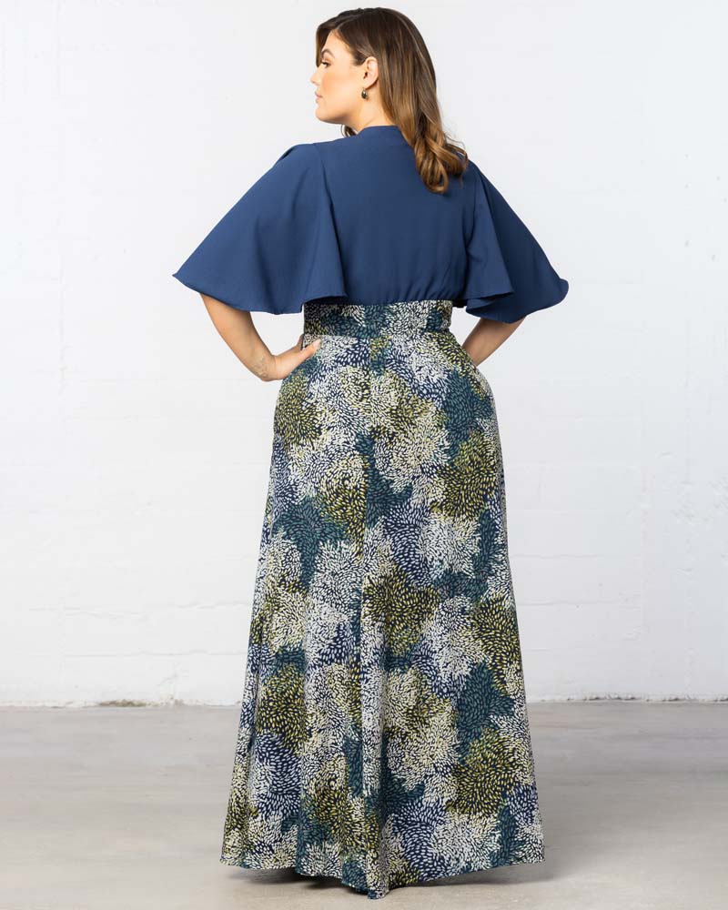 V-Neck Floor-Length Jersey Evening A-Line Kiyonna 11242607