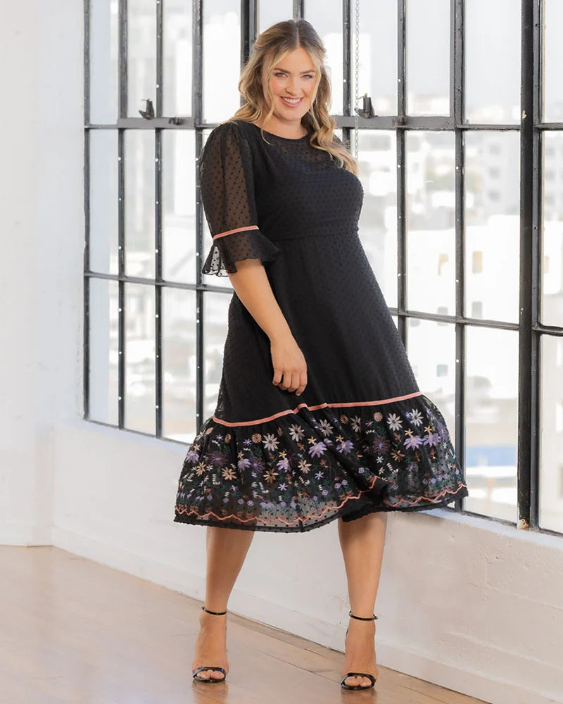 Plus Size Dresses Formal Cocktail Plus Size Midi Dress Kiyonna 12252902 Wildflowers