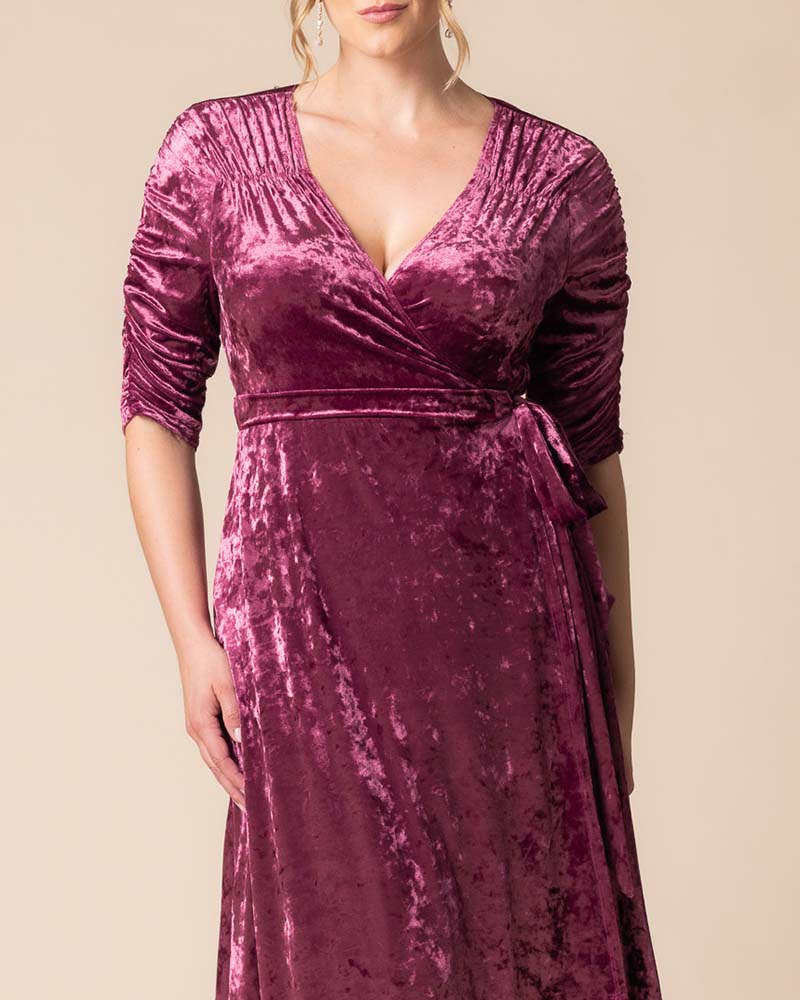 Plus Size Dresses High Low Velvet Cocktail Plus Size Dress Kiyonna 13183012 Sugar Plum
