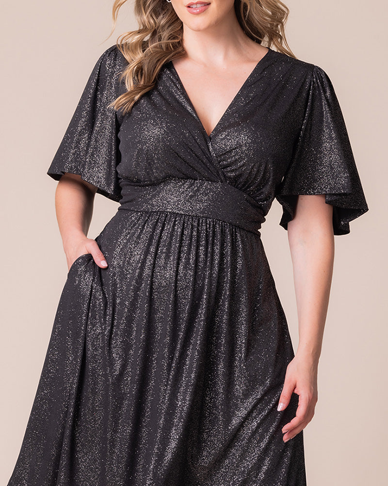 Plus Size Dresses Short Midi Cocktail Plus Size Dress Silver Starlight