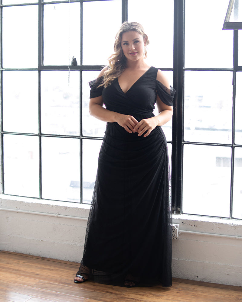 Plus Size Dresses Long A Line Formal Mother of the Bride Plus Size Dress Kiyonna 13212703 Onyx