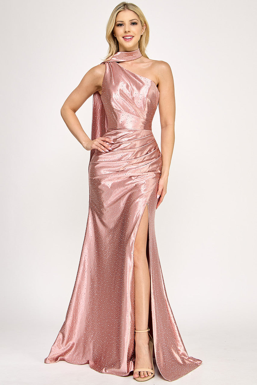Prom Dresses Long Formal Beaded Corset Prom Dress - Fitted - Lenovia 8393 Mauve