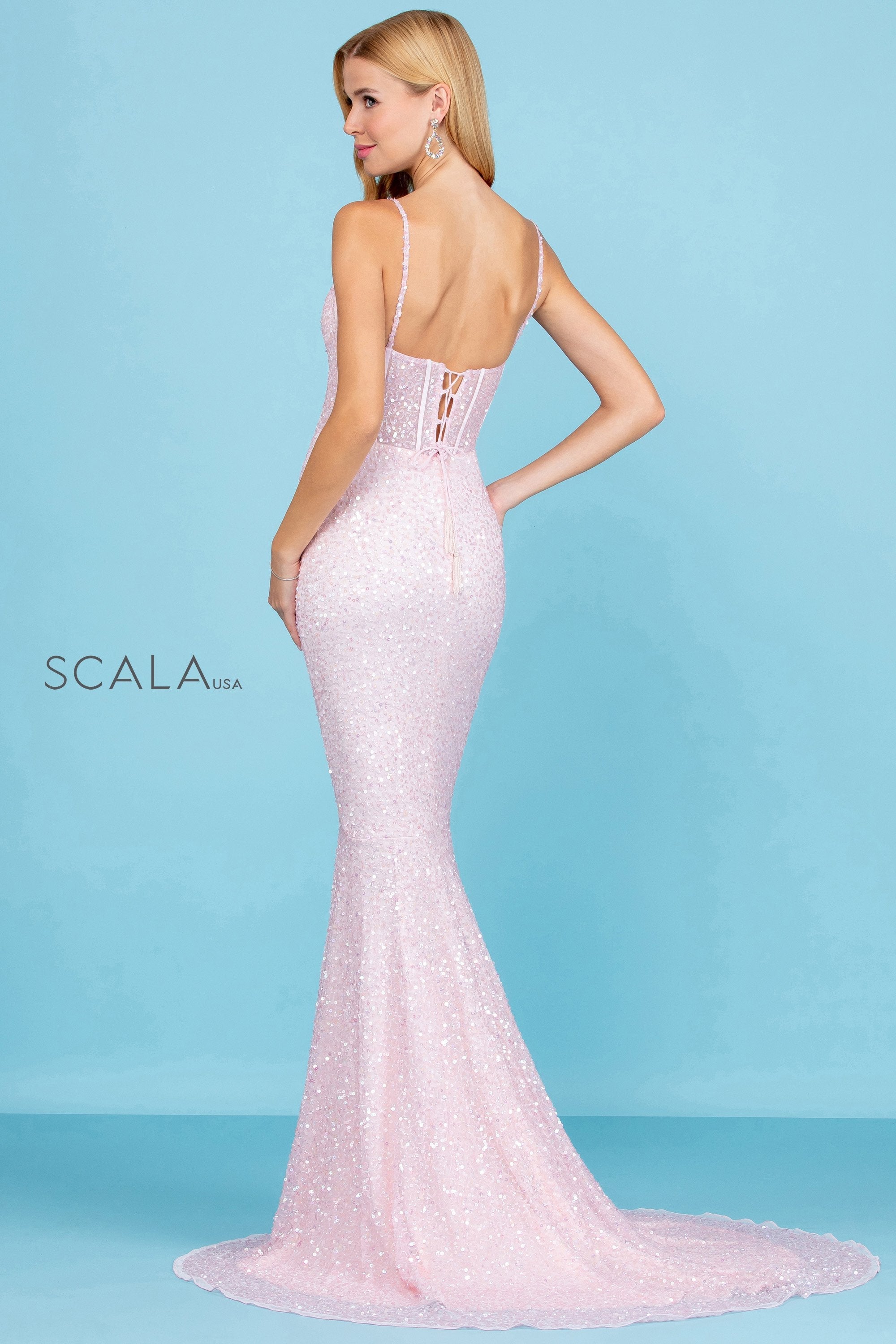 Prom Dresses Sequin Long Formal Corset Prom Dress Petal