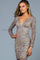 Cocktail Dresses Fitted Sequin Short Mini Cocktail Dress Lead/Rainbow
