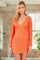 Cocktail Dresses Fitted Sequin Short Mini Cocktail Dress Orange