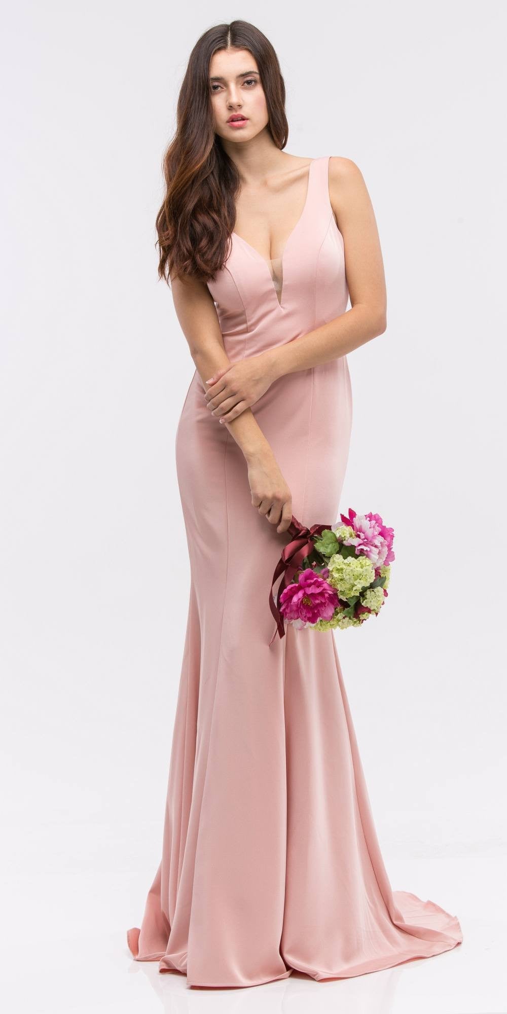 Formal Dresses Long Mermaid Formal Prom Dress Eureka Fashion 6010 Dusty Rose