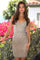 Cocktail Dresses Short Cocktail Beaded Dress Lead/Silver