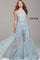 Jumpsuit Long Formal Overskirt Prom Jumpsuit Light Blue
