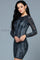Cocktail Dresses Short Fitted Sequin Cocktail Dress Charcoal