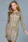 Cocktail Dresses Short Fitted Sequin Cocktail Dress Lead/Silver