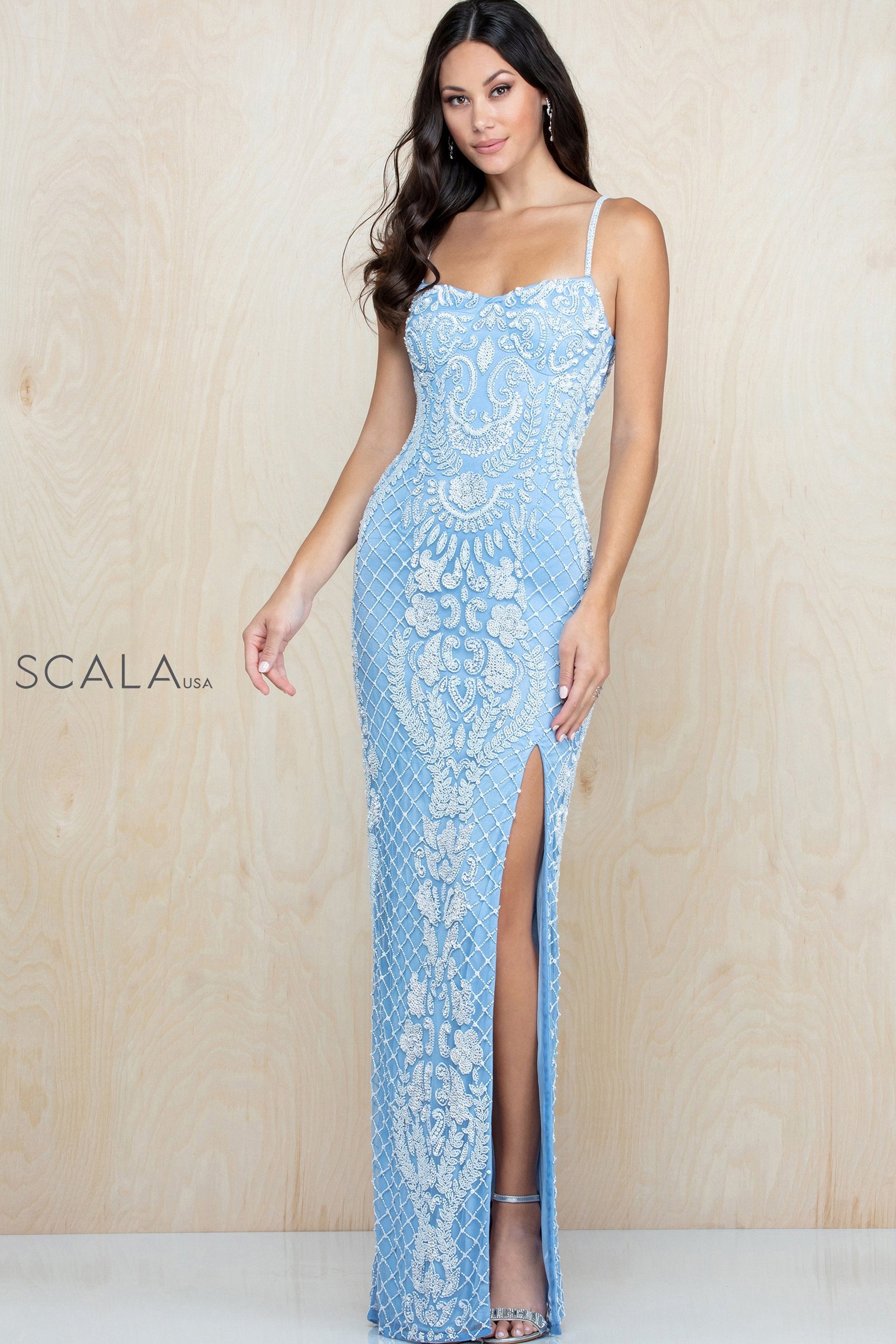 Scala 60211 Prom Fitted Formal Long Dress