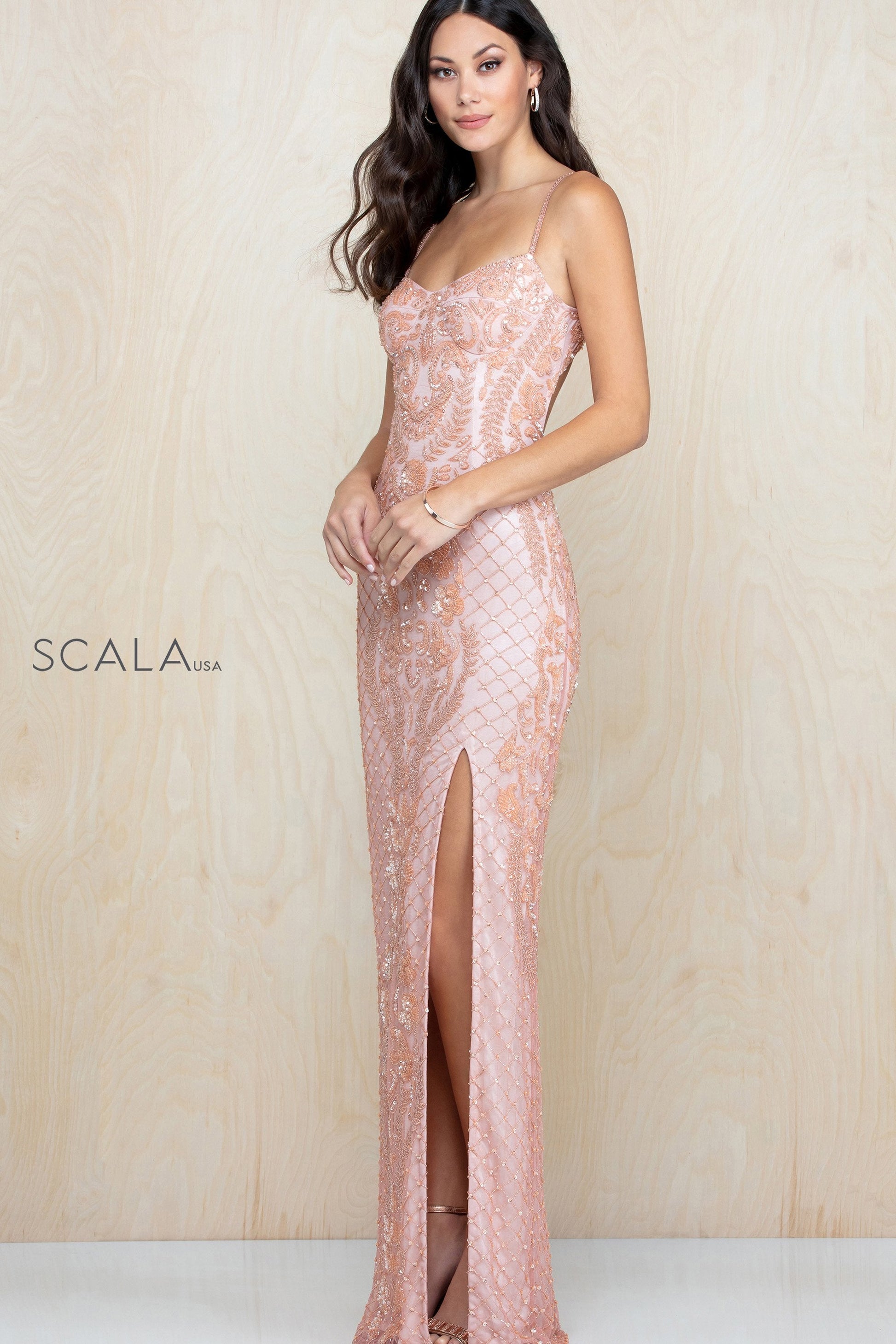 Scala 60211 Prom Fitted Formal Long Dress