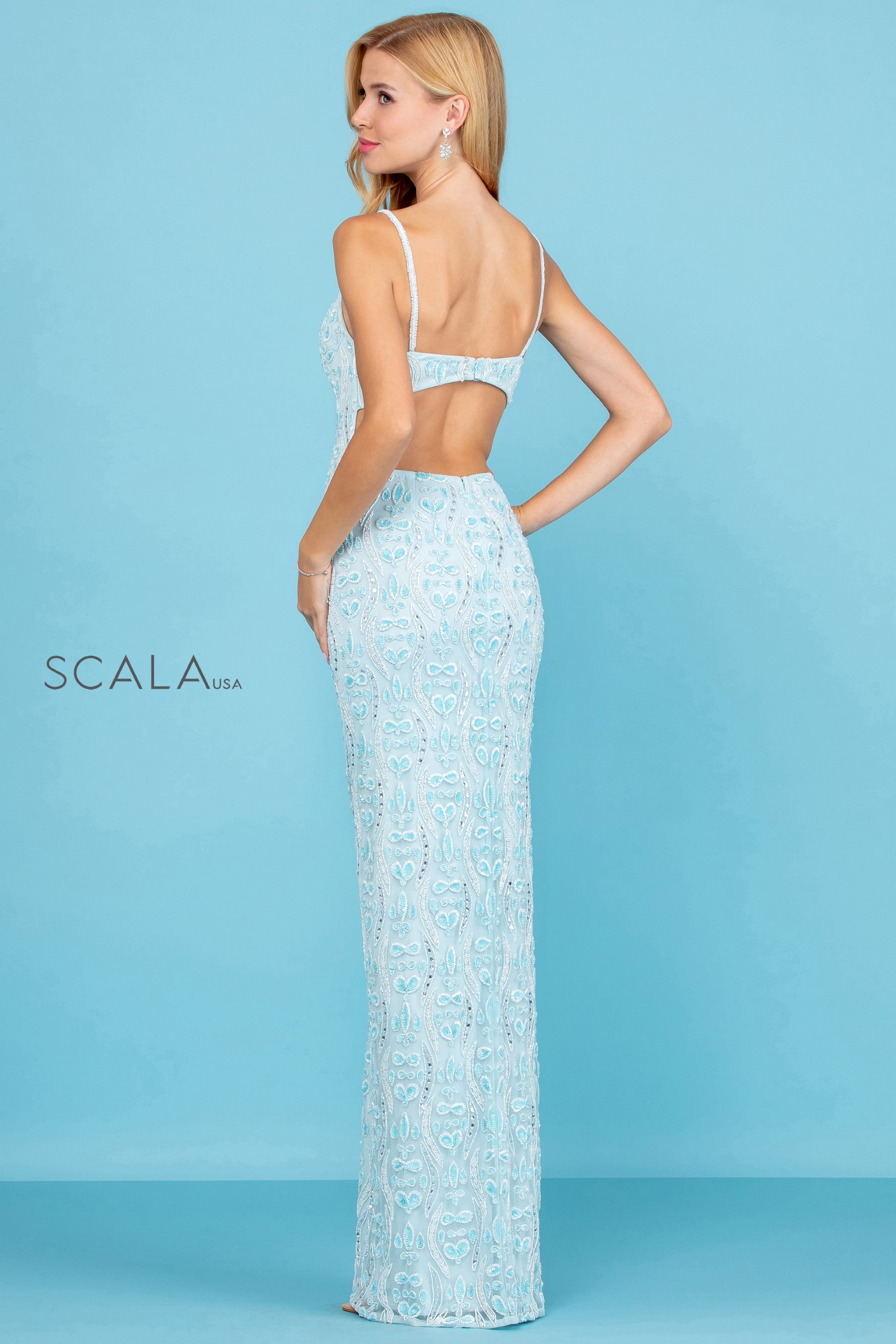Sweetheart Floor-Length Sequin Evening Mermaid Scala 60286