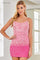 Homecoming Dresses Short Beaded Ombre Homecoming Dress Pink Combo