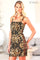 Cocktail Dresses Short Cocktail Mini Dress Black Gold
