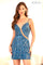 Cocktail Dresses Fitted Short Sequin Cocktail Dress Sapphire