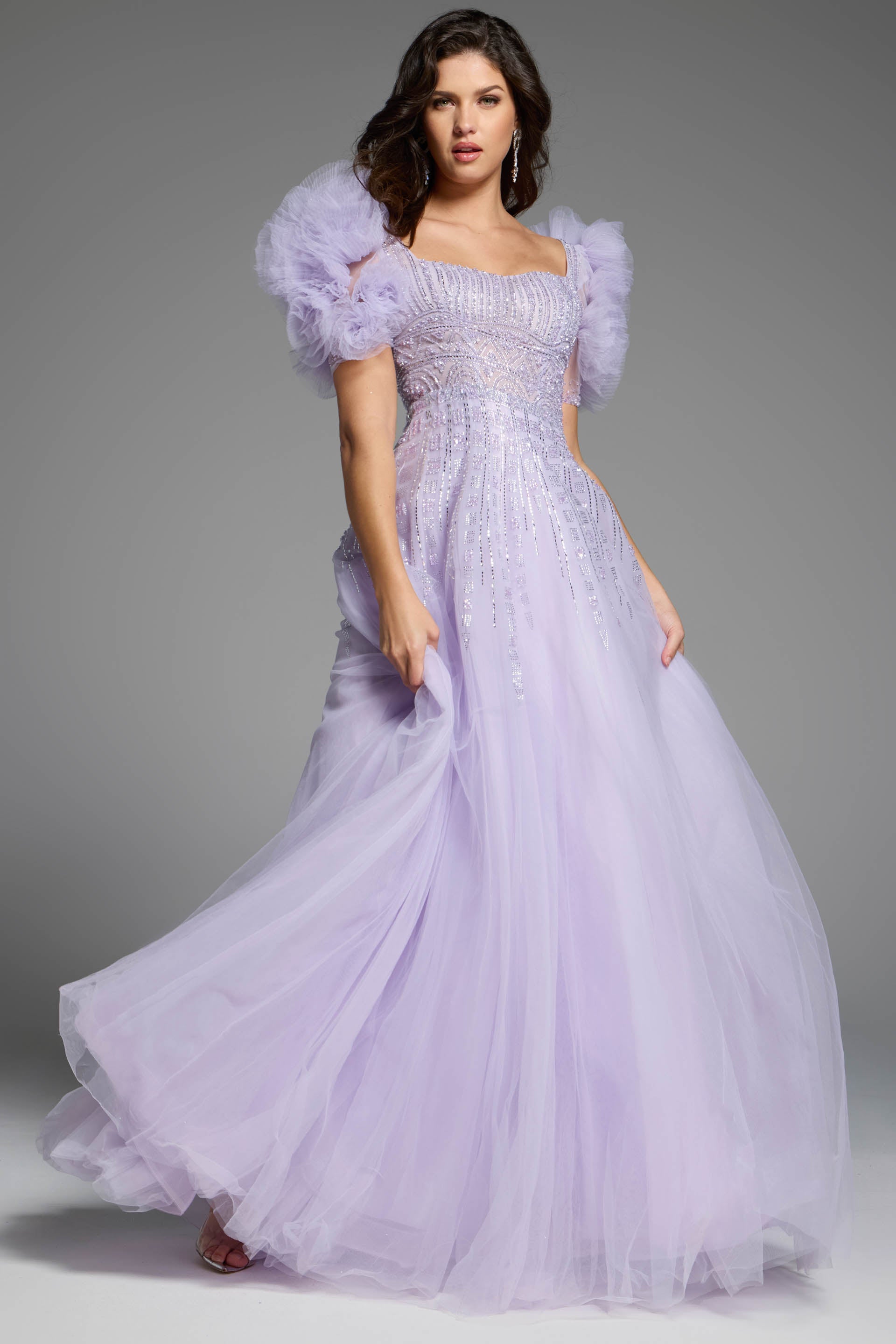 Mother of the Bride Dresses Beaded Long Formal Ball Gown Mother of the Bride Dress Jovani 61026 Lilac