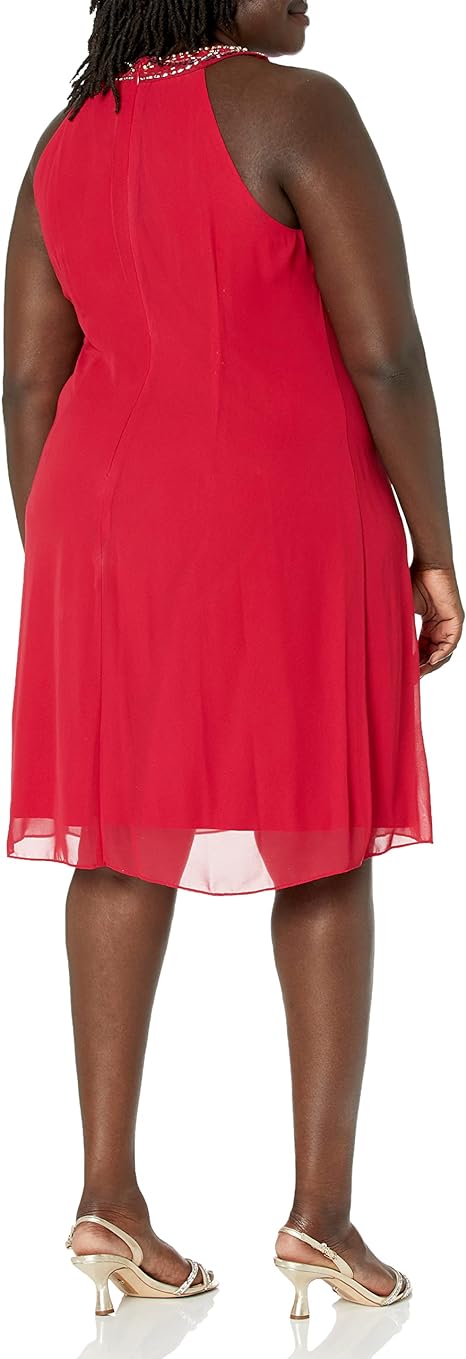 SL Fashions Short Plus Size Dress 611105 - The Dress Outlet
