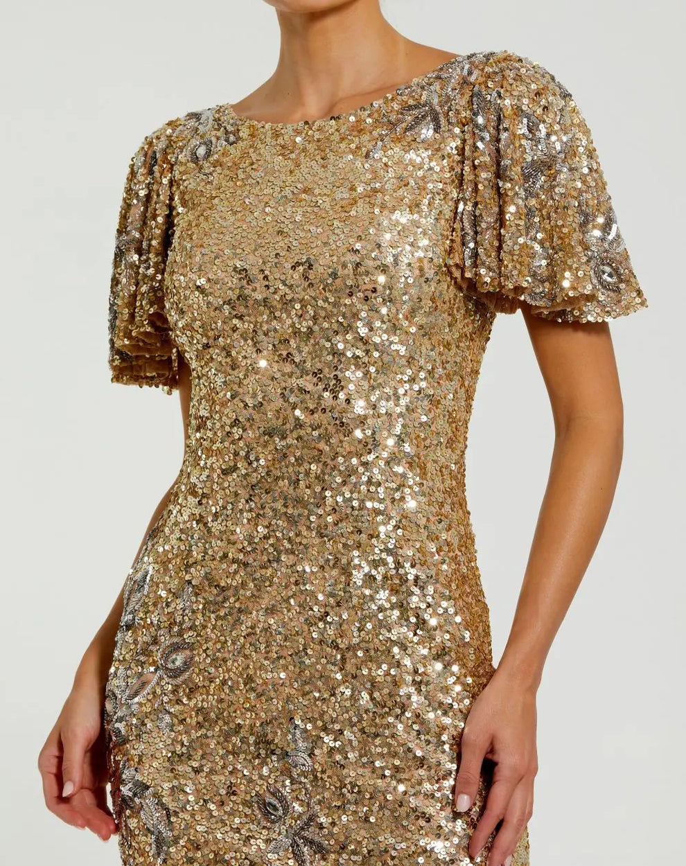 Jewel Midi Sequin Evening Sheath Mac Duggal 6118