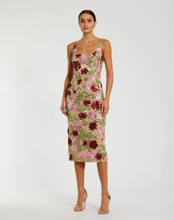 Floral Short Dress Cocktail Mac Duggal 6124