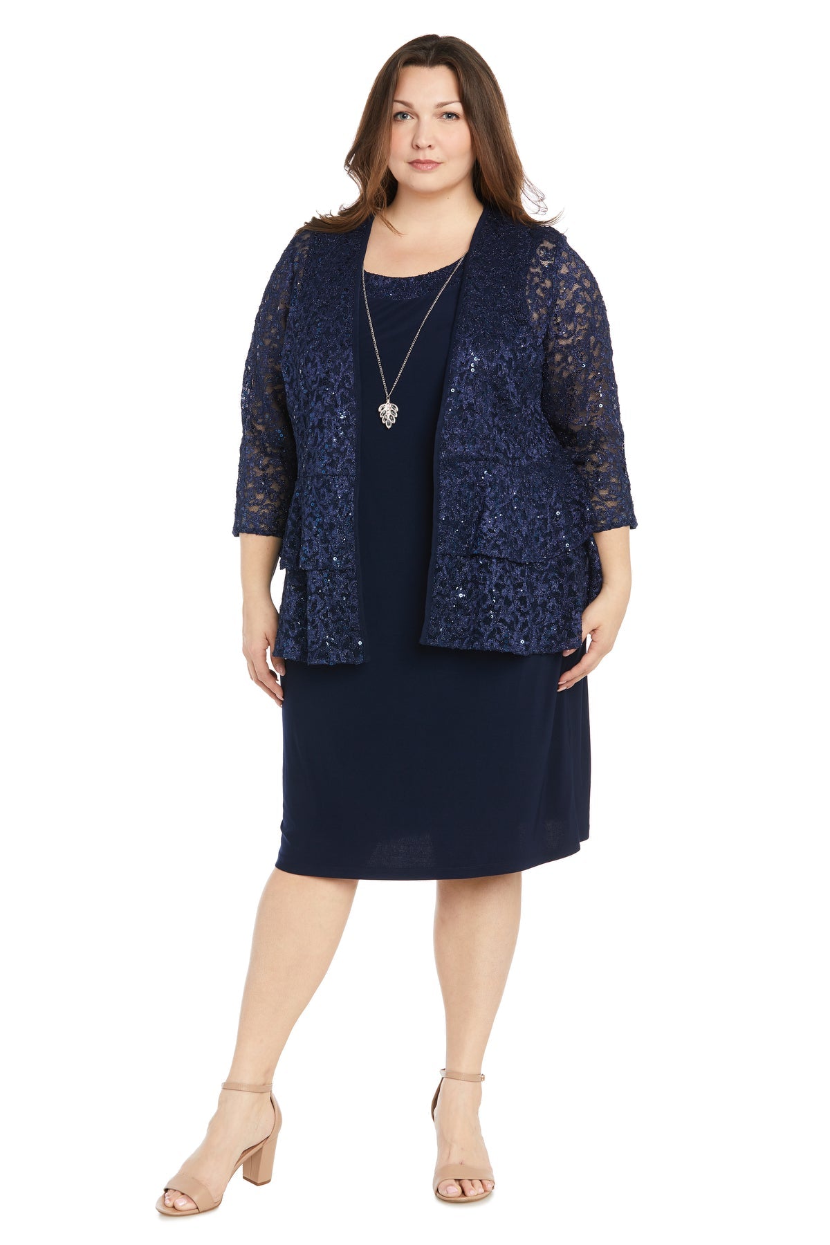 Plus Size Short Sequin Dress Jacket Dress R&M Richards 6145W The Dress Outlet Plus Size Short Sequin Dress Jacket Dress R&M Richards 6145W The Dress Outlet