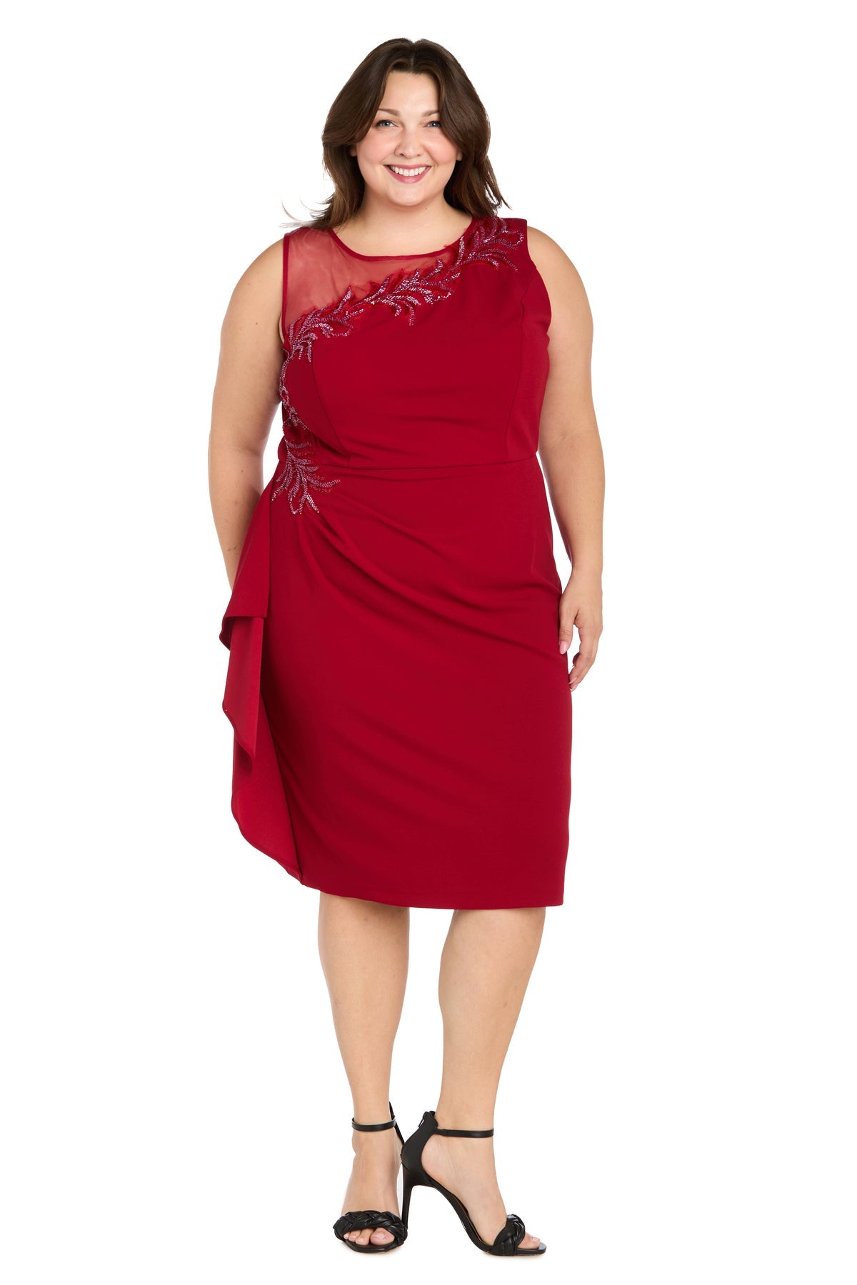 plus size short red cocktail dress red satin corset dress Plus Size Short Satin Corset Dress by Poly USA W1174 24W / Red Wine-parroquiadesanalbertomagno.com