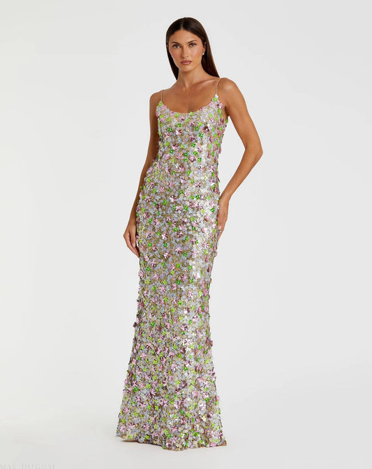 Prom Dresses Fitted Formal Prom Long Dress Pastel Multi