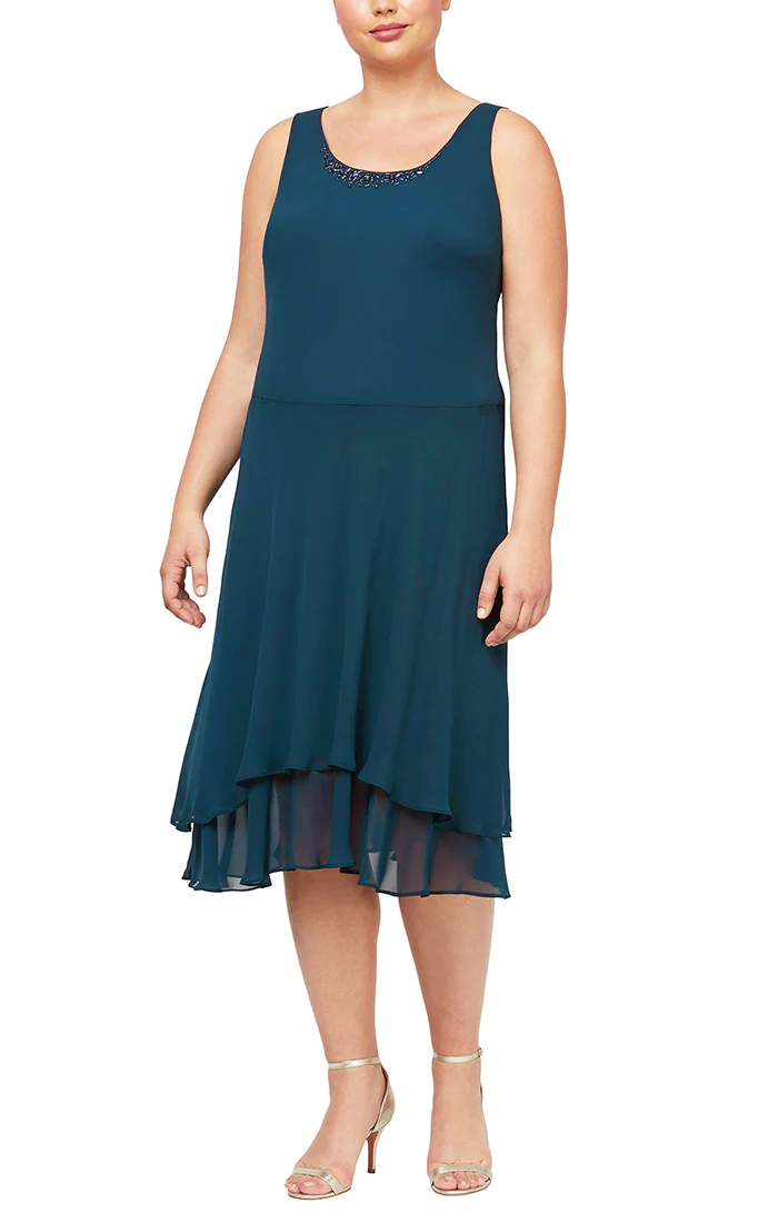 SL Fashions 616184 High Low Plus Size Jacket Dress