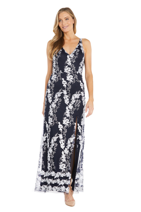 Floral Print Dress Long Formal R&M Richards 6180