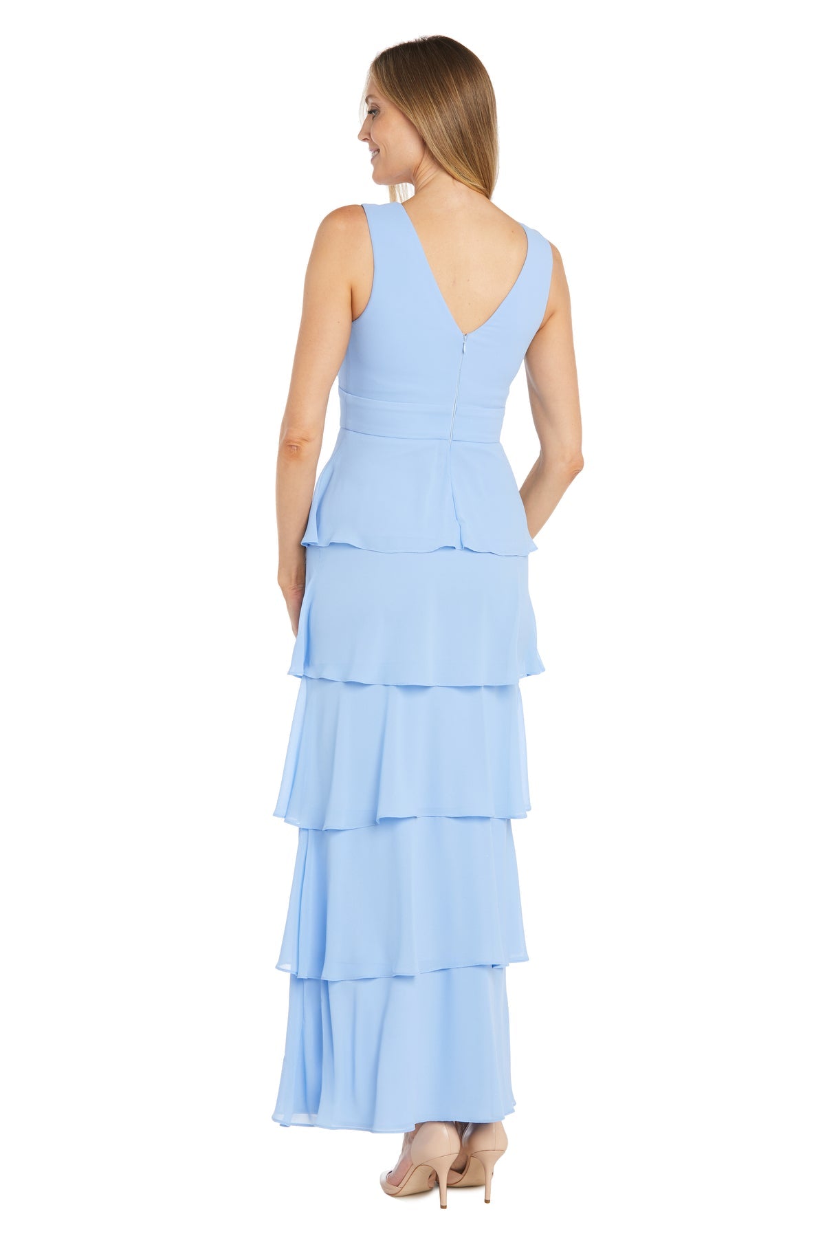 R&M Richards 6189 Long Slit Formal Maxi Dress