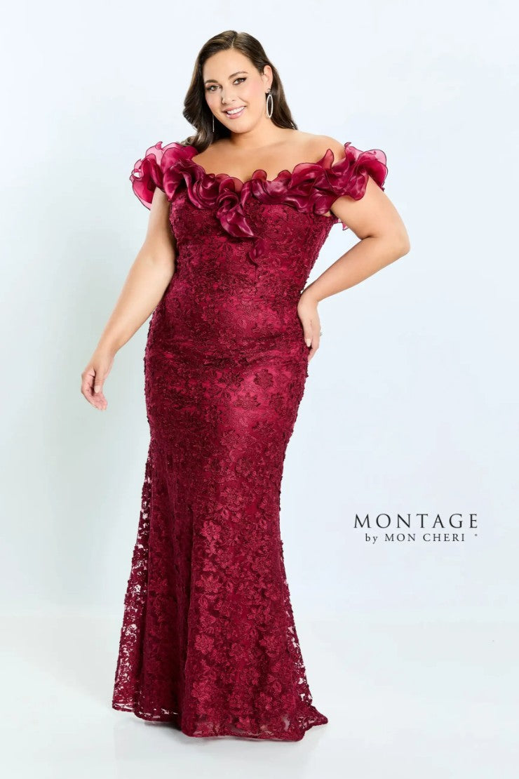 Montage 119931 Long Ruffle Formal Evening Dress