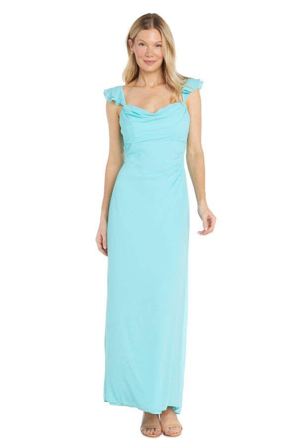 Long Ruffle Dress Formal R&M Richards 6190