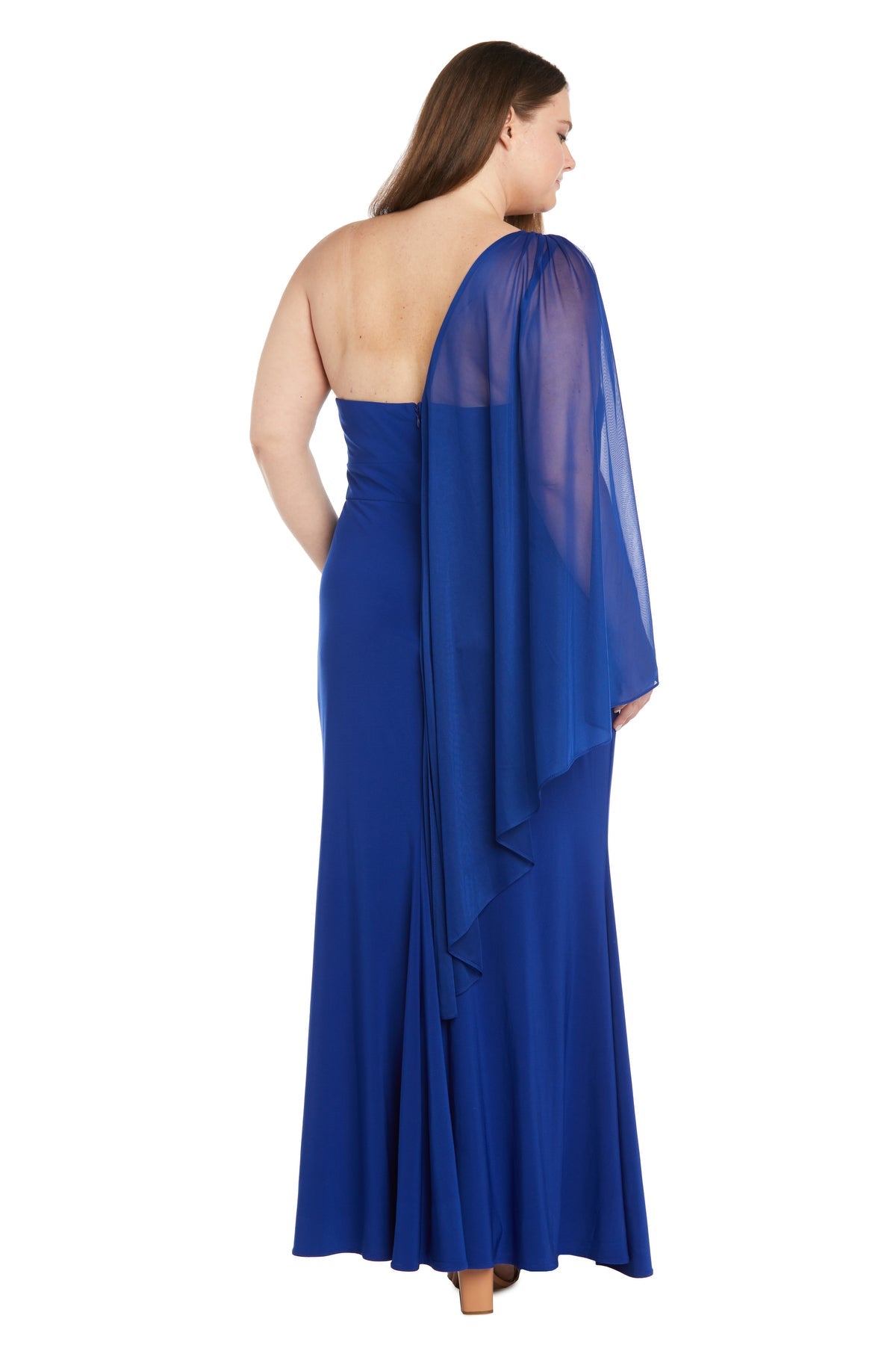 R&M Richards 6191W Overlay Long Fitted Formal Prom Plus Size Dress