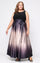 Plus Size Dresses Plus Size Ombre Long Formal Gown Black Champagne