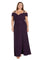 Plus Size Dresses Plus Size Long Pleated Glitter Formal Dress Plum