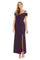 Formal Dresses Long Pleated Formal Glitter Evening Dress Plum
