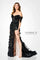 Prom Dresses Long Formal 3D Floral Appliqued Evening Gown Black/Nude