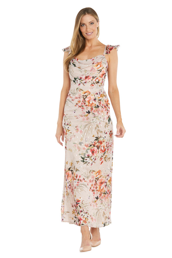 Long Floral Print Formal Dress Maxi R&M Richards 6232